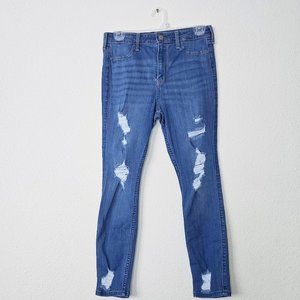Hollister Jean Legging Denim Blue High Rise Advanced Stretch Women's 28 x 24